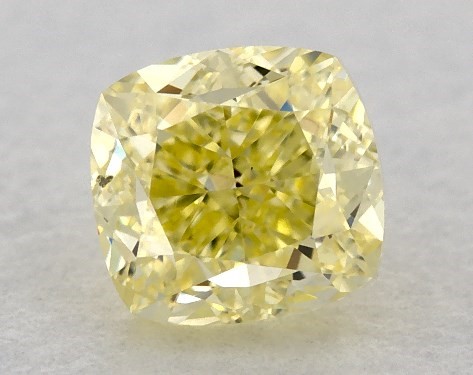 GIA 0.50 Carat Fancy Yellow-SI1 Cushion Modified Cut Diamond